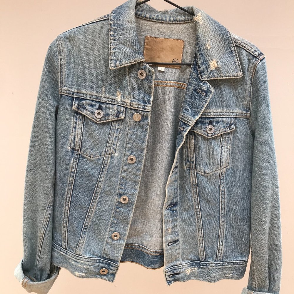 AG Adriano Goldschmied Light Blue Jean Jacket S